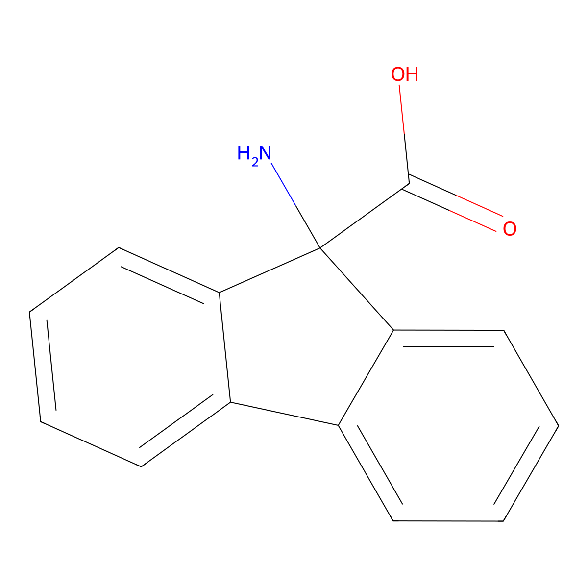 9-Amino-9-fluorenecarboxylic acid molecular structure, CAS 52474-54-1
