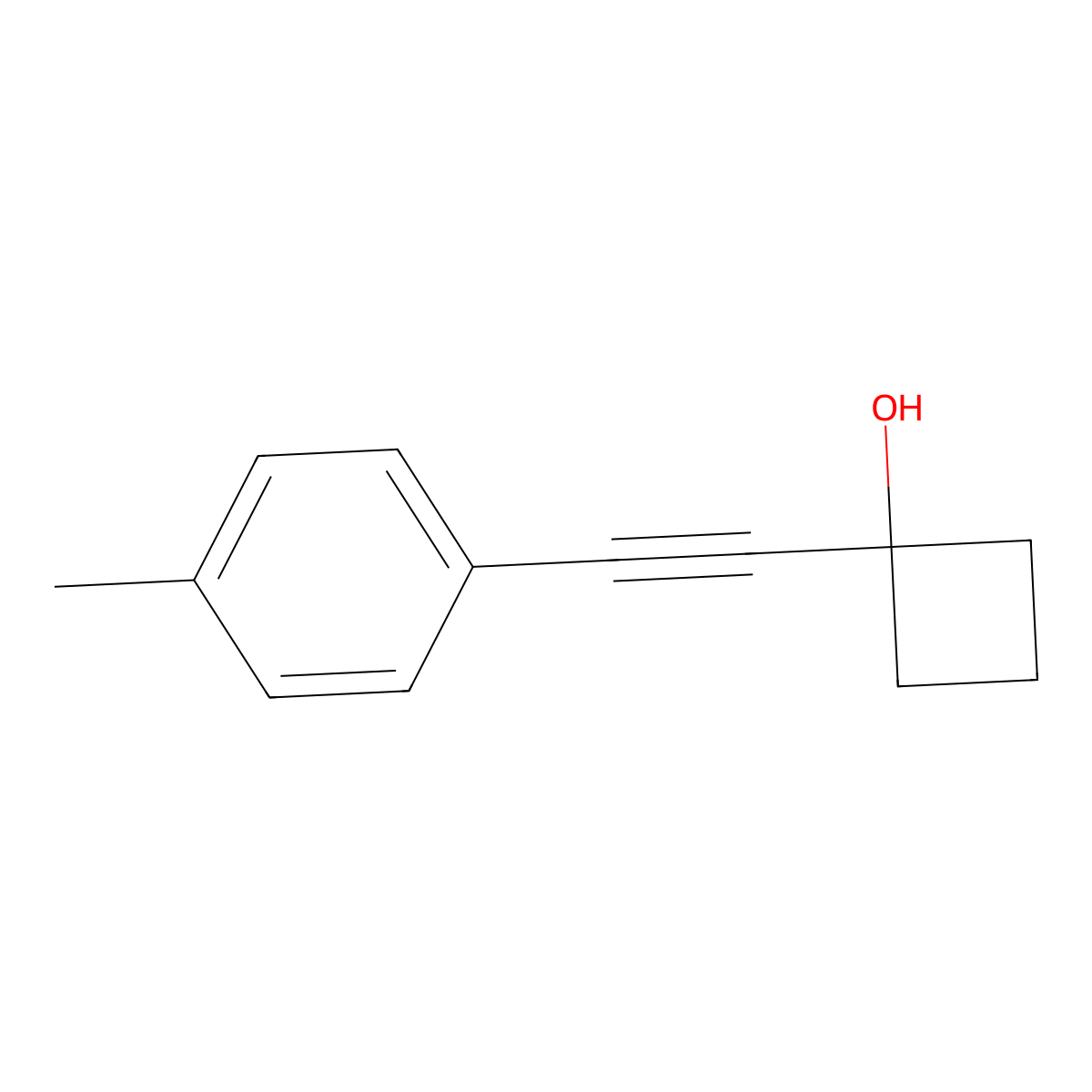 1-[2-(4-Methylphenyl)ethynyl]cyclobutanol molecular structure, CAS 524742-03-8