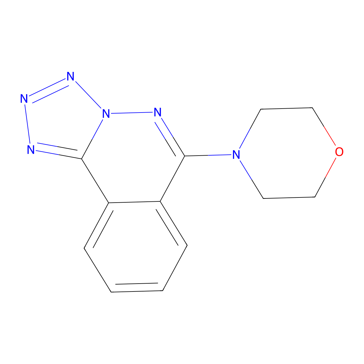 4-(Tetrazolo[5,1-a]phthalazin-6-yl)morpholine molecular structure, CAS 52476-82-1