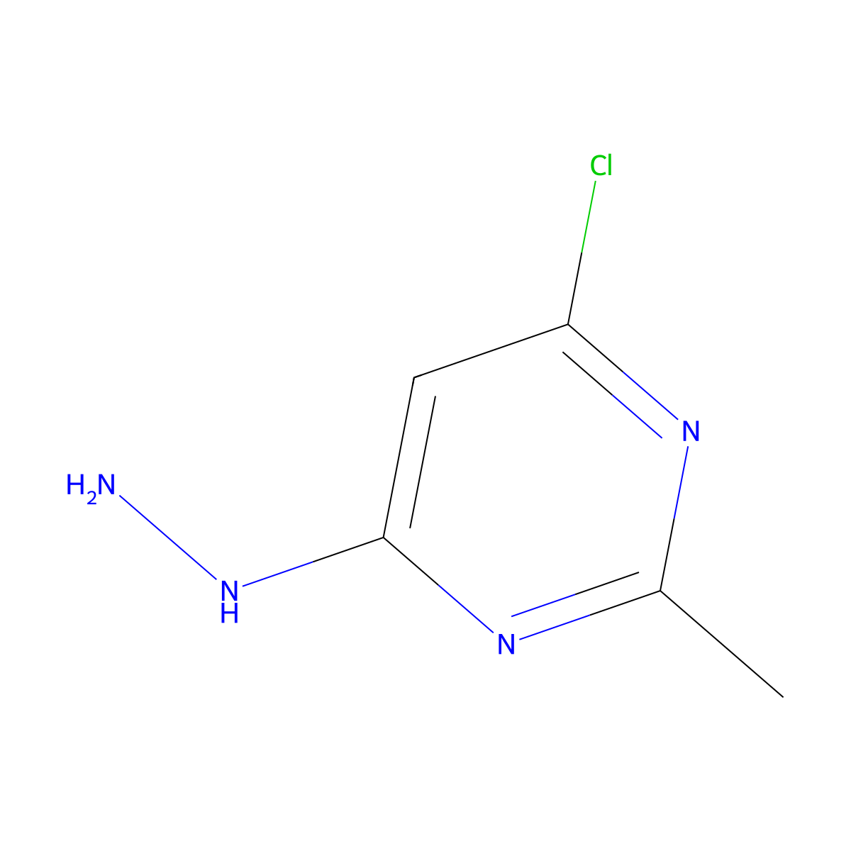 4-Chloro-6-hydrazinyl-2-methylpyrimidine molecular structure, CAS 52476-88-7