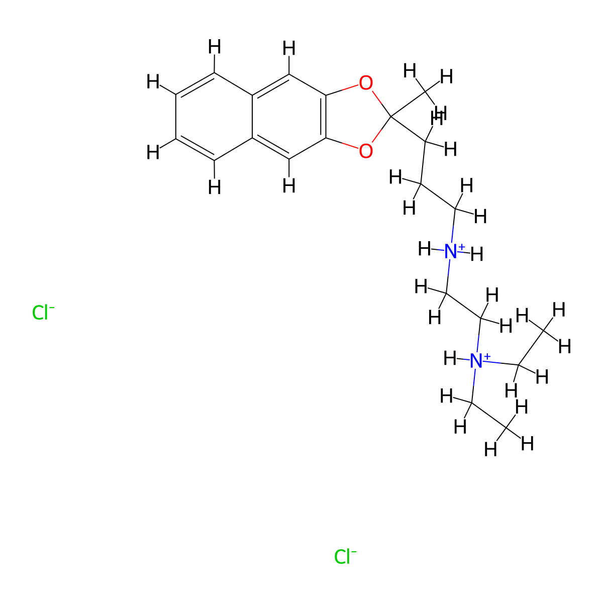 1,3-Naphtho(2,3-d)dioxole, 2-(3-(2-(diethylamino)ethylamino)propyl)-2-methyl-, dihydrochloride molecular structure, CAS 52479-15-9