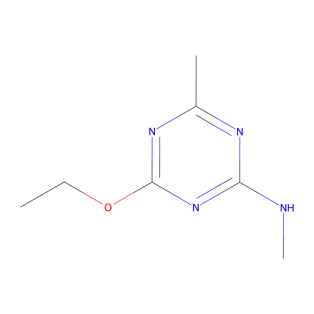 4-ethoxy-N,6-dimethyl-1,3,5-triazin-2-amine molecular structure, CAS 5248-40-8