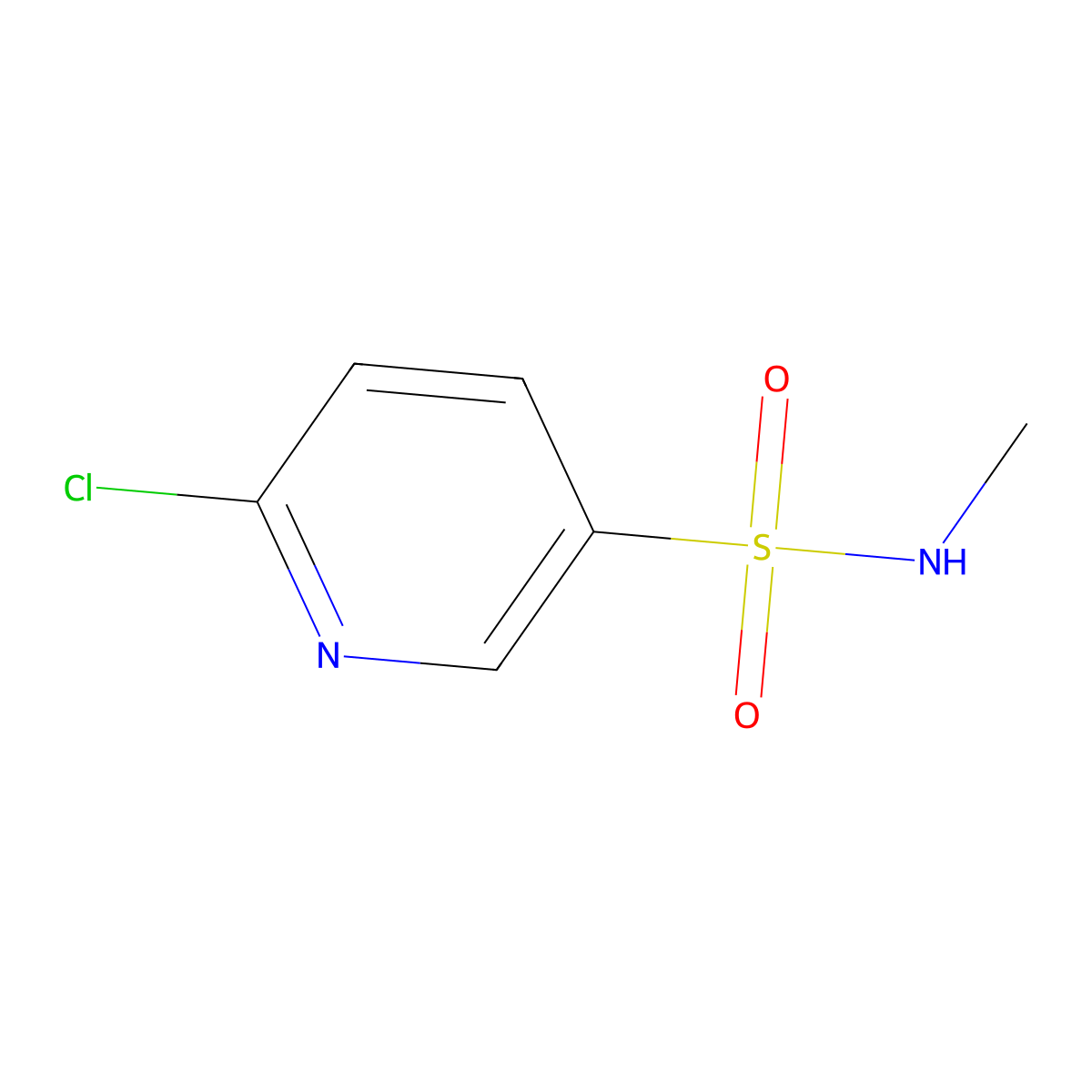6-chloro-N-methylpyridine-3-sulfonamide molecular structure, CAS 52480-30-5