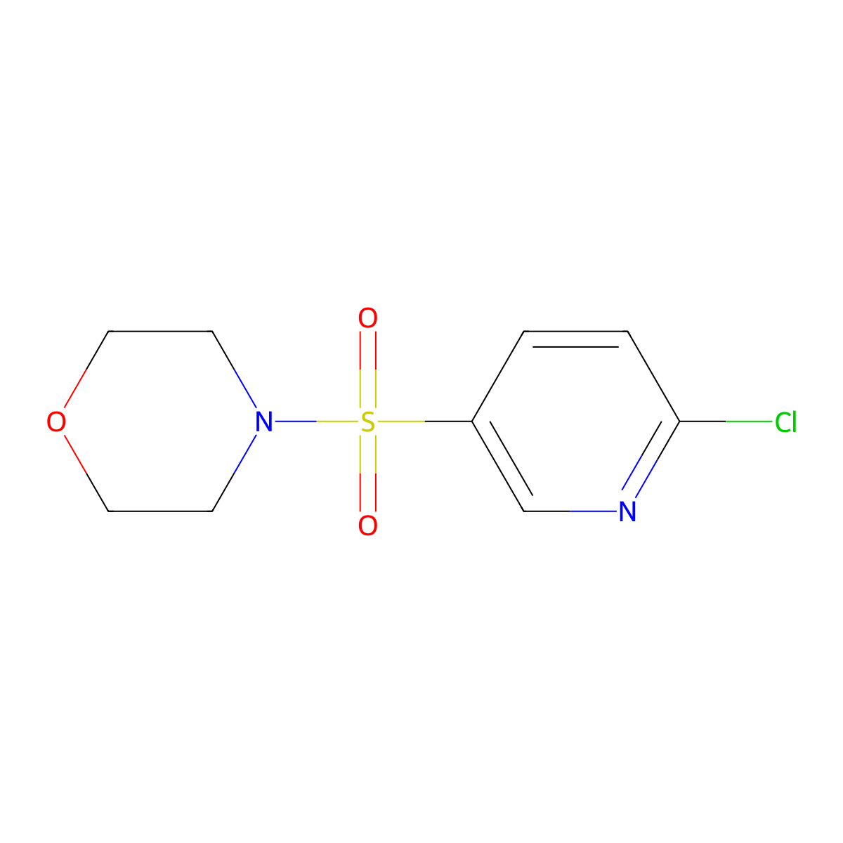 4-[(6-Chloropyridin-3-yl)sulfonyl]morpholine molecular structure, CAS 52480-33-8