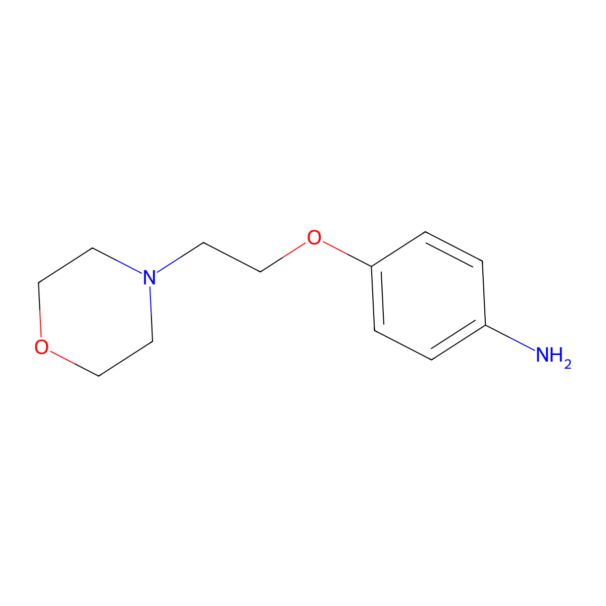 4-(2-Morpholinoethoxy)aniline molecular structure, CAS 52481-41-1