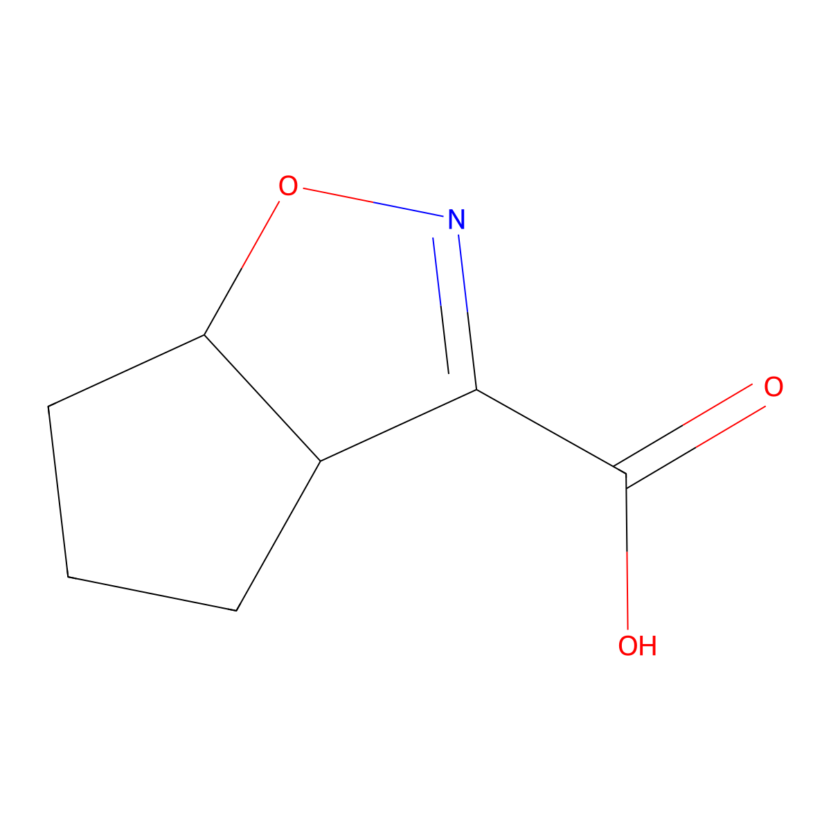 cis-4,5,6,6a-Tetrahydro-3aH-cyclopenta[d]isoxazole-3-carboxylic acid molecular structure, CAS 52482-09-4
