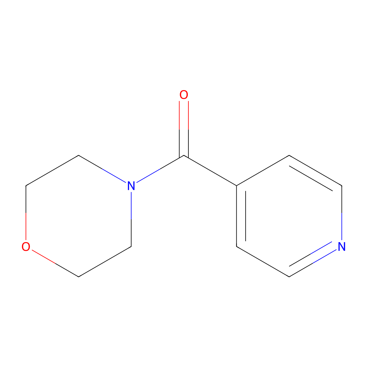 Morpholino(pyridin-4-yl)methanone molecular structure, CAS 52482-36-7
