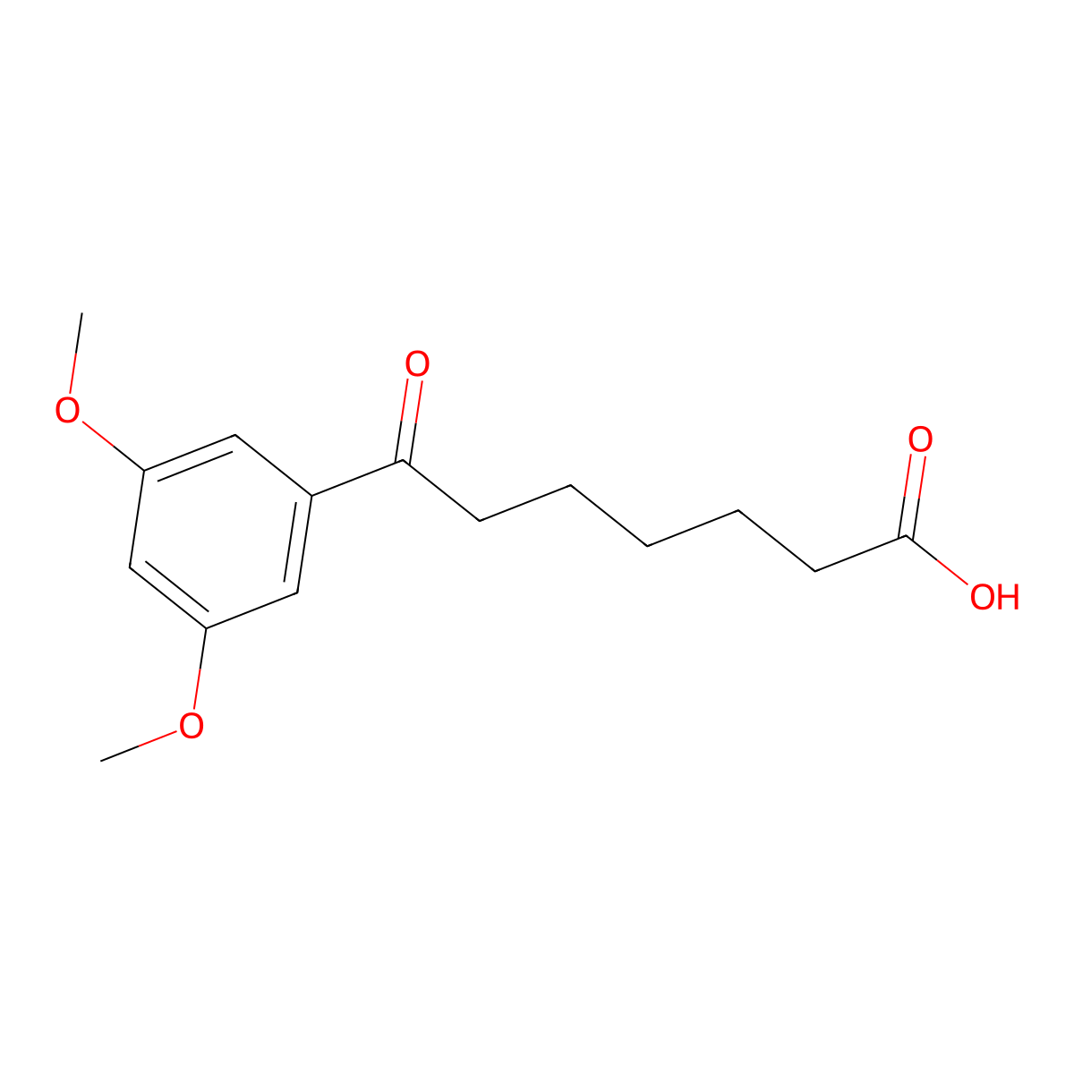 7-(3,5-Dimethoxyphenyl)-7-oxoheptanoic acid molecular structure, CAS 52483-27-9