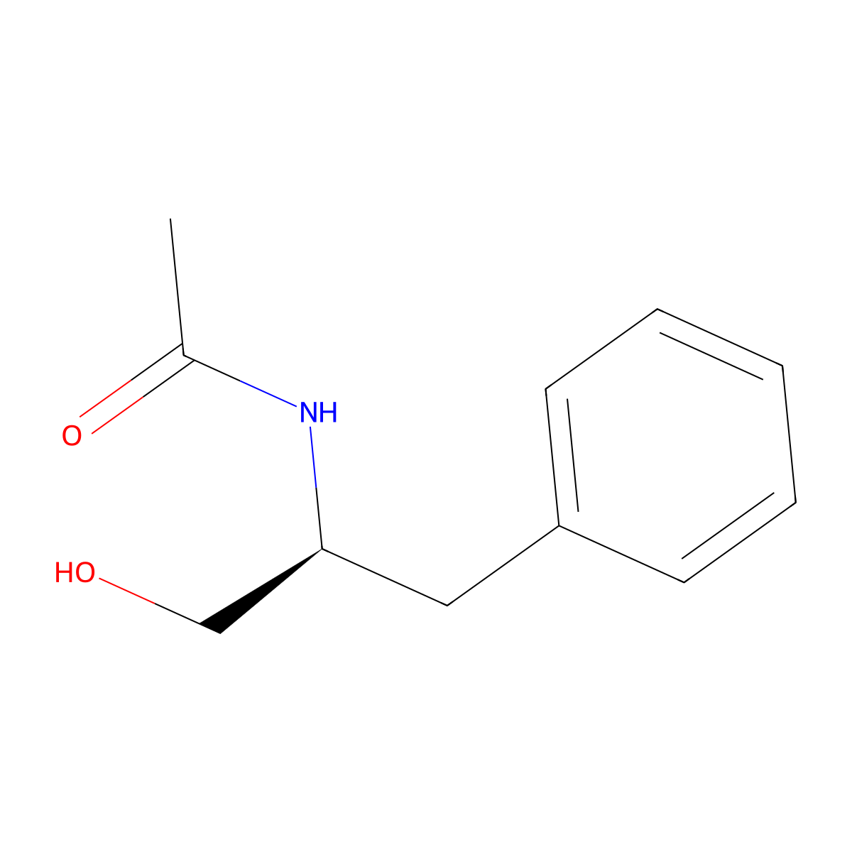 (S)-N-(1-Hydroxy-3-phenylpropan-2-yl)acetamide molecular structure, CAS 52485-51-5