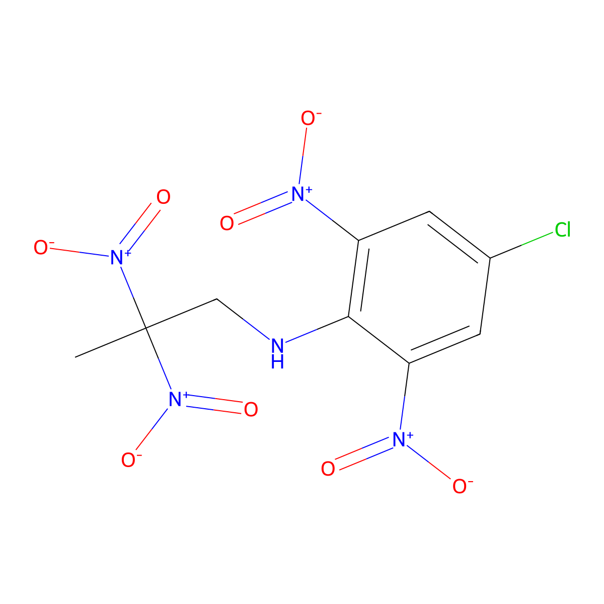 4-chloro-N-(2,2-dinitropropyl)-2,6-dinitroaniline molecular structure, CAS 52487-30-6
