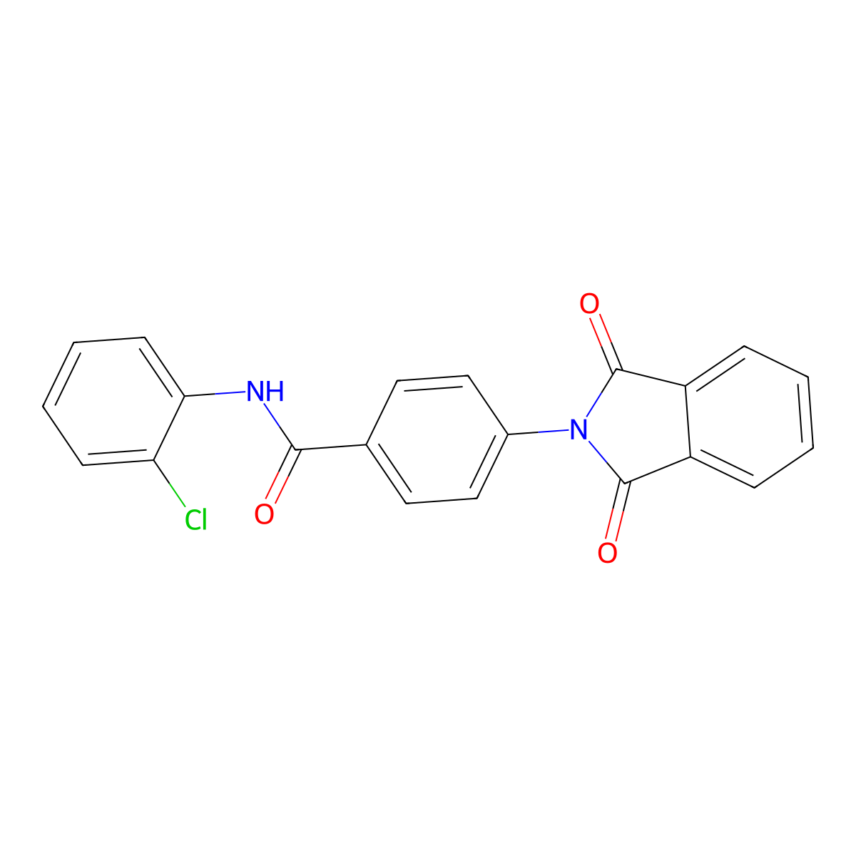 N-(2-chlorophenyl)-4-(1,3-dioxoisoindol-2-yl)benzamide molecular structure, CAS 5249-52-5