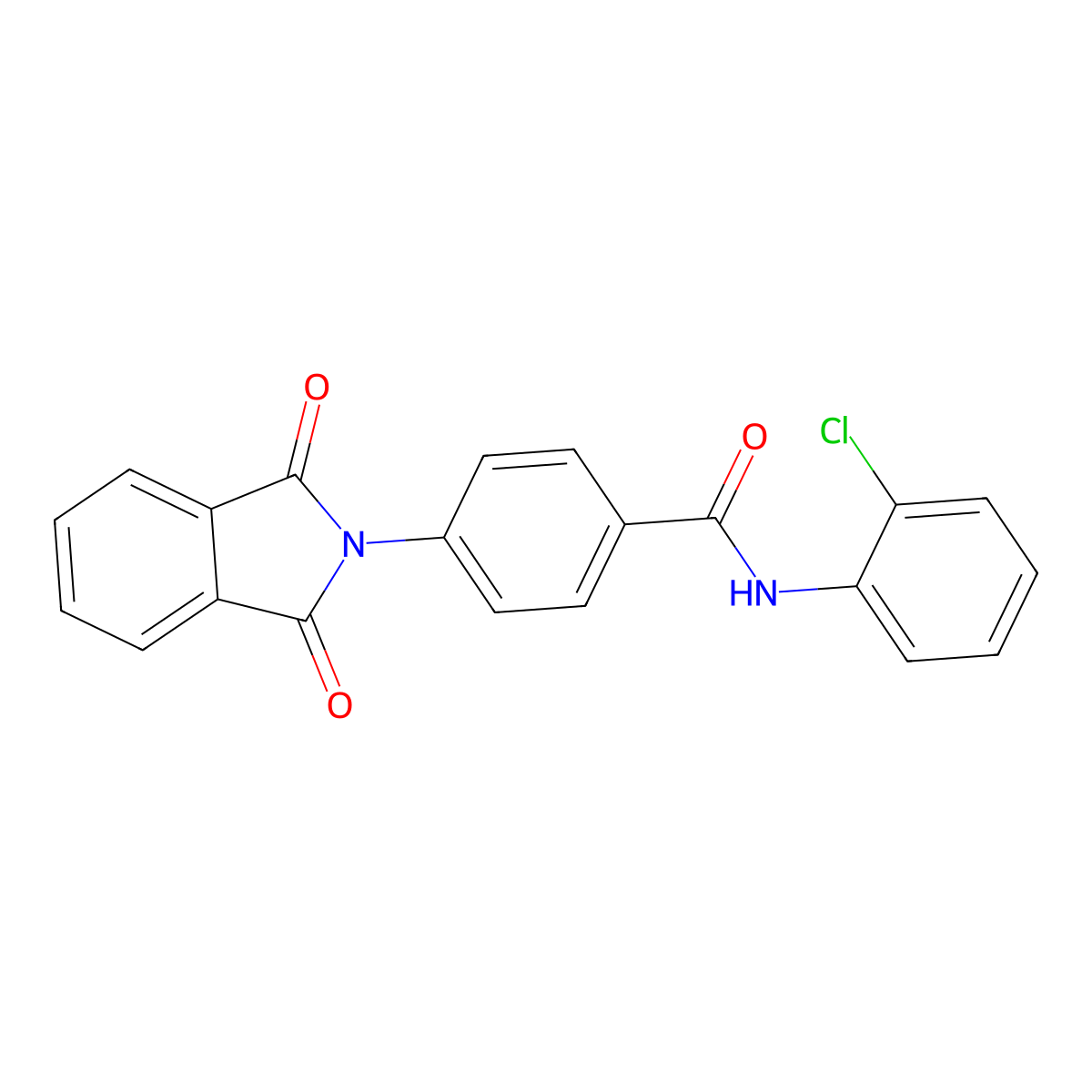 N-(2-chlorophenyl)-4-(1,3-dioxoisoindol-2-yl)benzamide molecular structure, CAS 5249-52-5