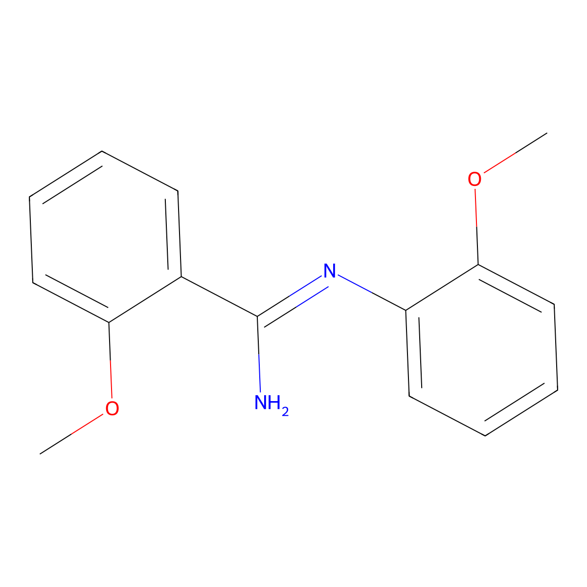 2-Methoxy-N-(2-methoxyphenyl)benzimidamide molecular structure, CAS 524923-93-1