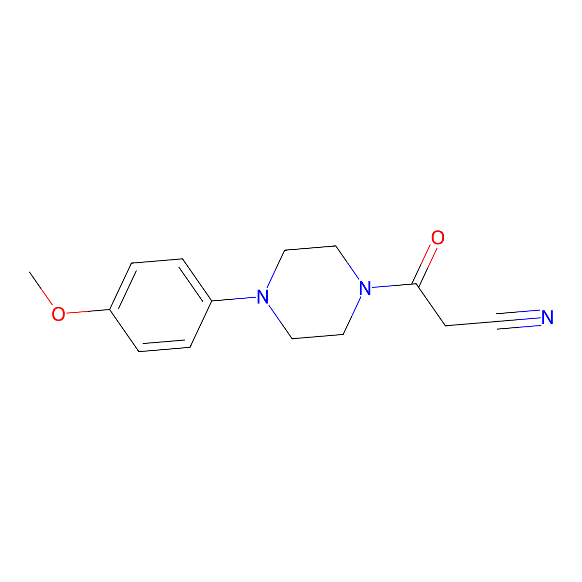 3-[4-(4-Methoxyphenyl)piperazin-1-yl]-3-oxopropanenitrile molecular structure, CAS 524926-44-1