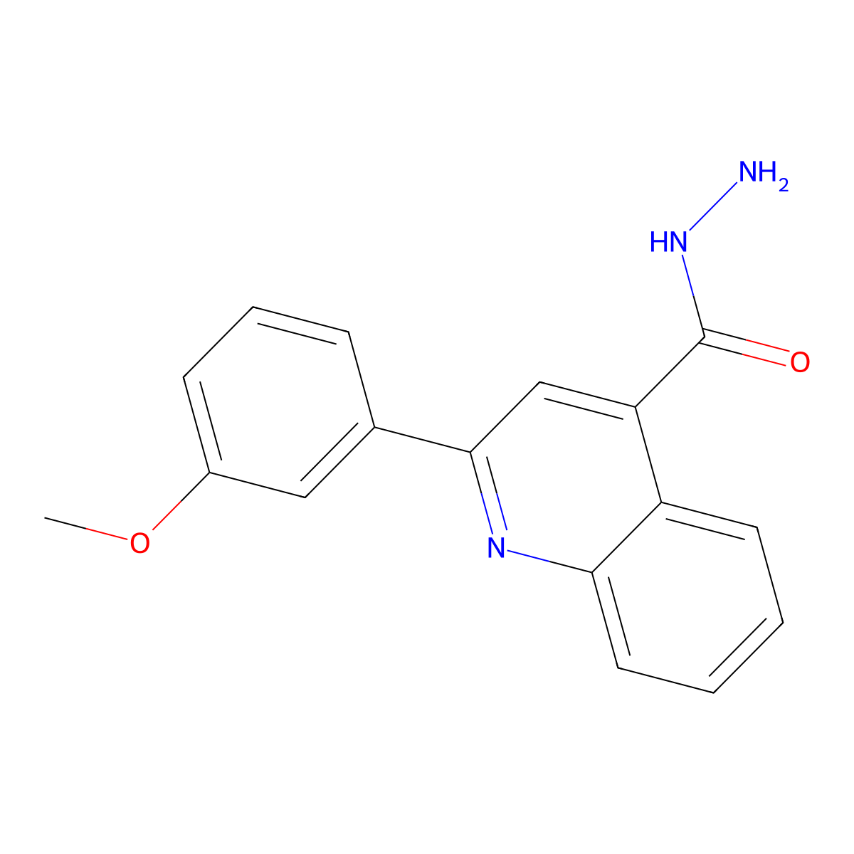 2-(3-Methoxyphenyl)quinoline-4-carbohydrazide molecular structure, CAS 524927-22-8