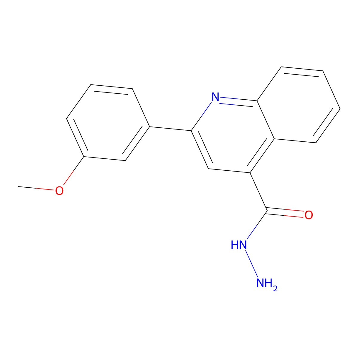 2-(3-Methoxyphenyl)quinoline-4-carbohydrazide molecular structure, CAS 524927-22-8