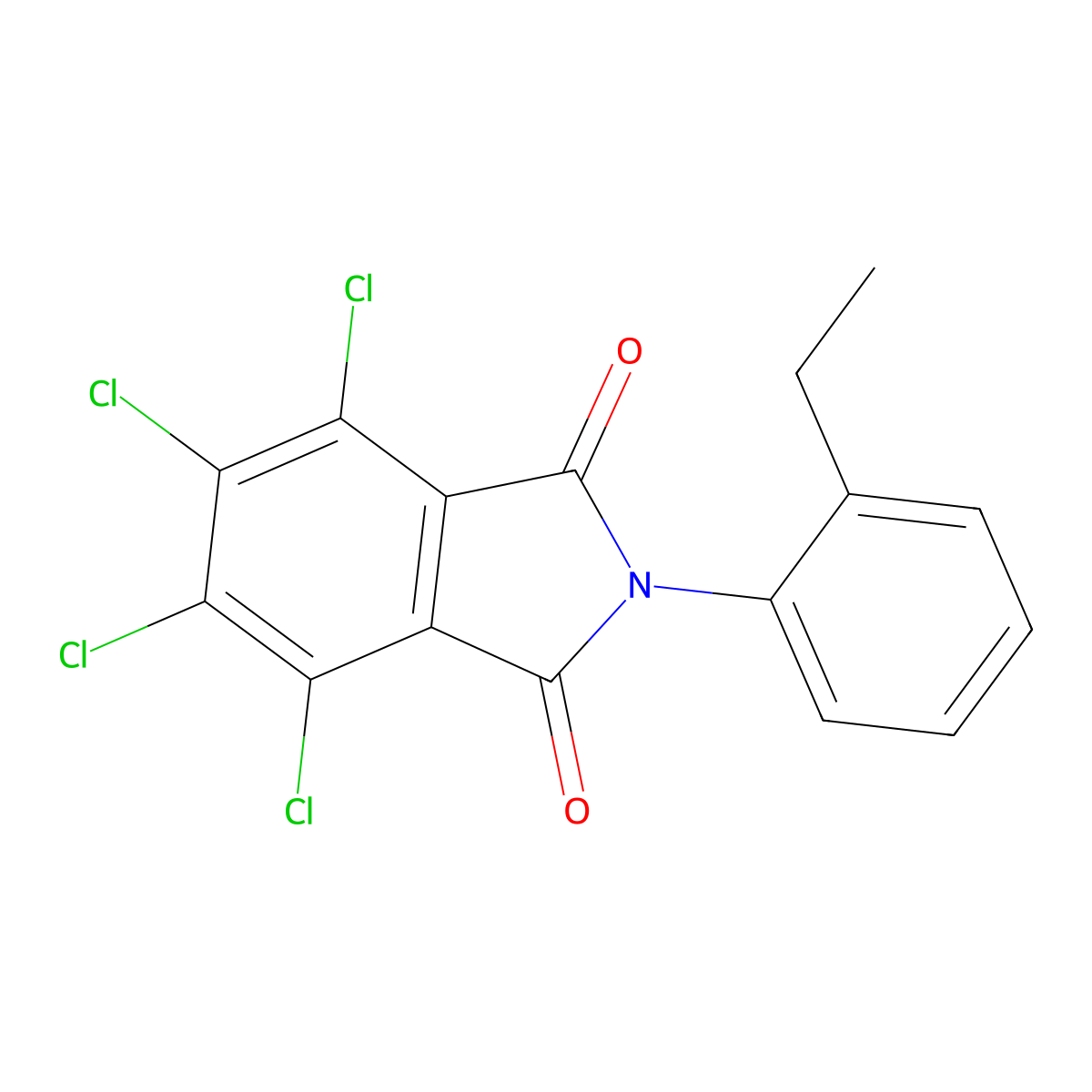 4,5,6,7-Tetrachloro-2-(2-ethylphenyl)isoindole-1,3-dione molecular structure, CAS 524929-49-5