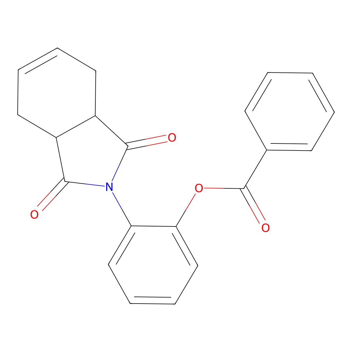 2-(1,3-dioxo-1,3,3a,4,7,7a-hexahydro-2H-isoindol-2-yl)phenyl benzoate molecular structure, CAS 524929-55-3