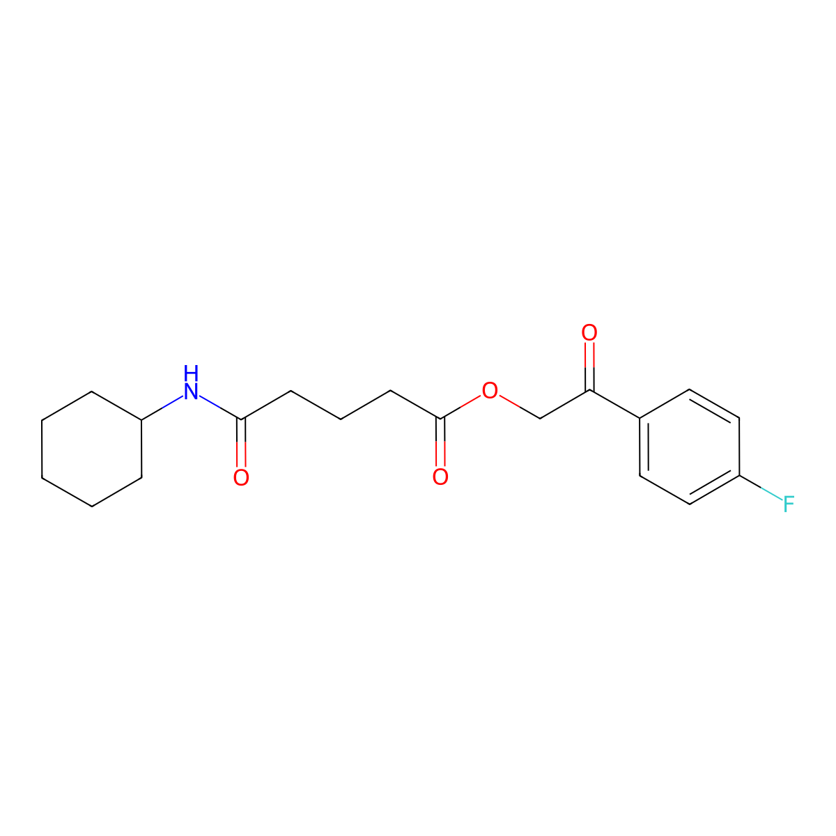 2-(4-Fluorophenyl)-2-oxoethyl 5-(cyclohexylamino)-5-oxopentanoate molecular structure, CAS 524929-73-5