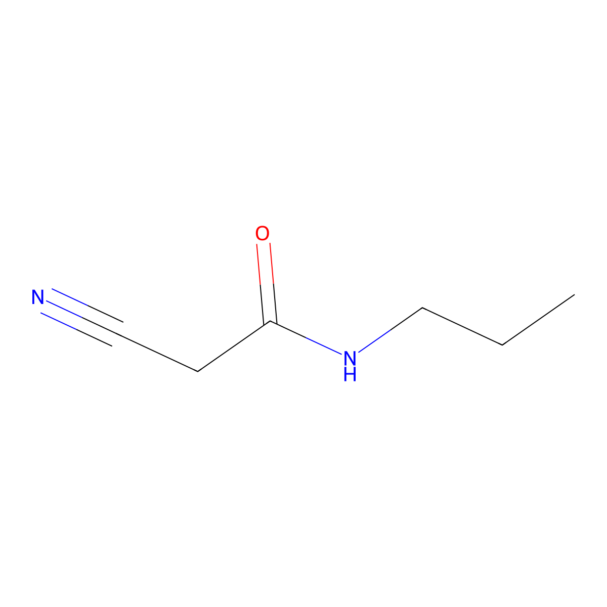 2-cyano-N-propylacetamide molecular structure, CAS 52493-35-3