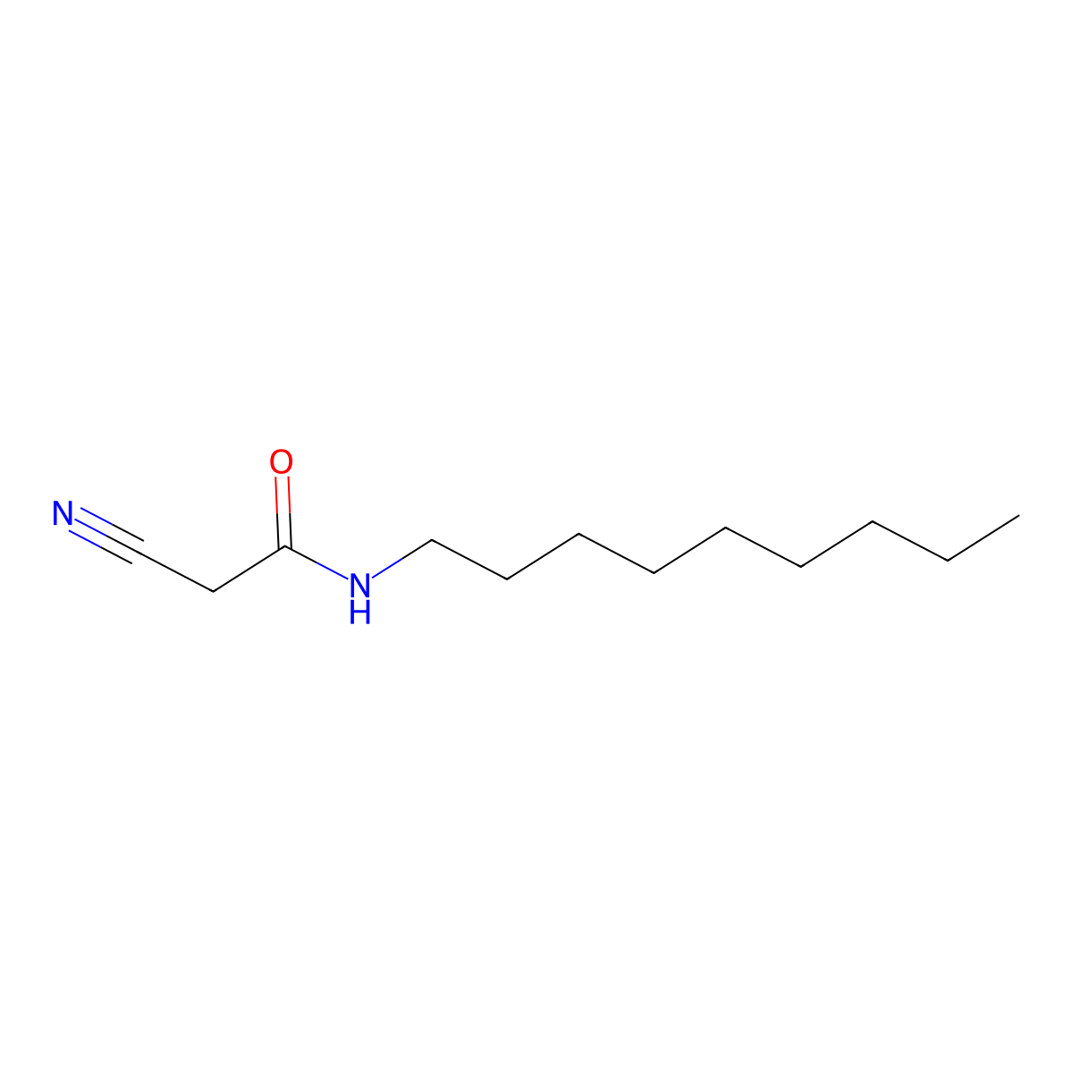 2-cyano-N-nonylacetamide molecular structure, CAS 52493-39-7