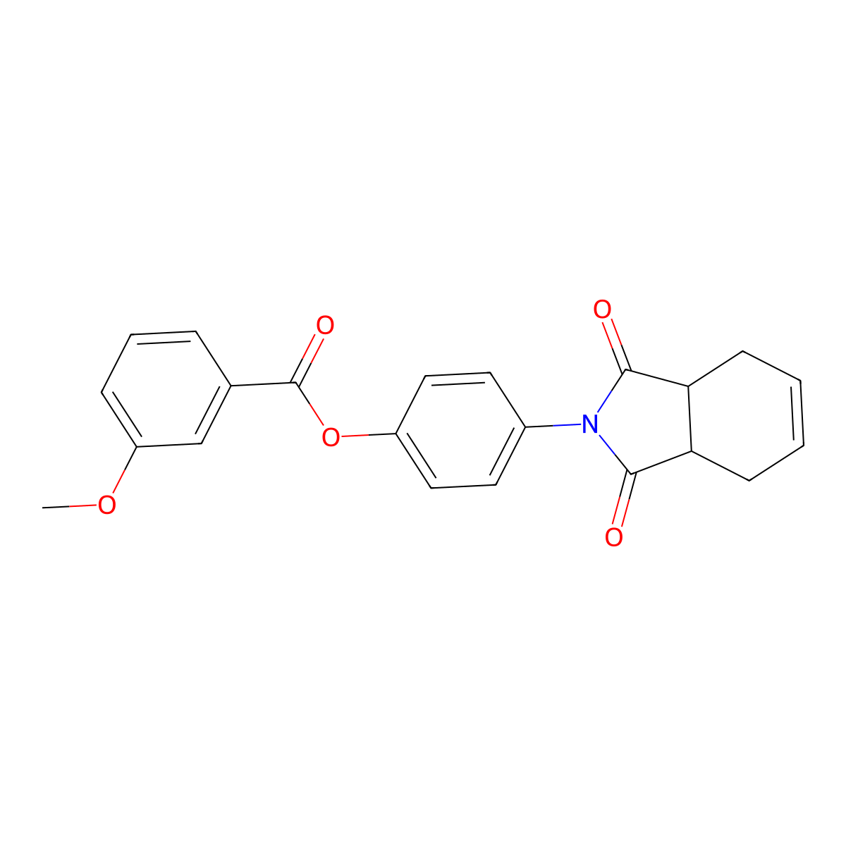 4-(1,3-dioxo-1,3,3a,4,7,7a-hexahydro-2H-isoindol-2-yl)phenyl 3-methoxybenzoate molecular structure, CAS 524930-23-2