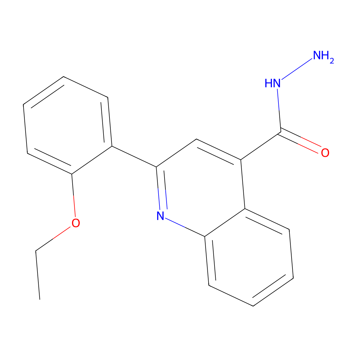 2-(2-Ethoxyphenyl)quinoline-4-carbohydrazide molecular structure, CAS 524932-37-4