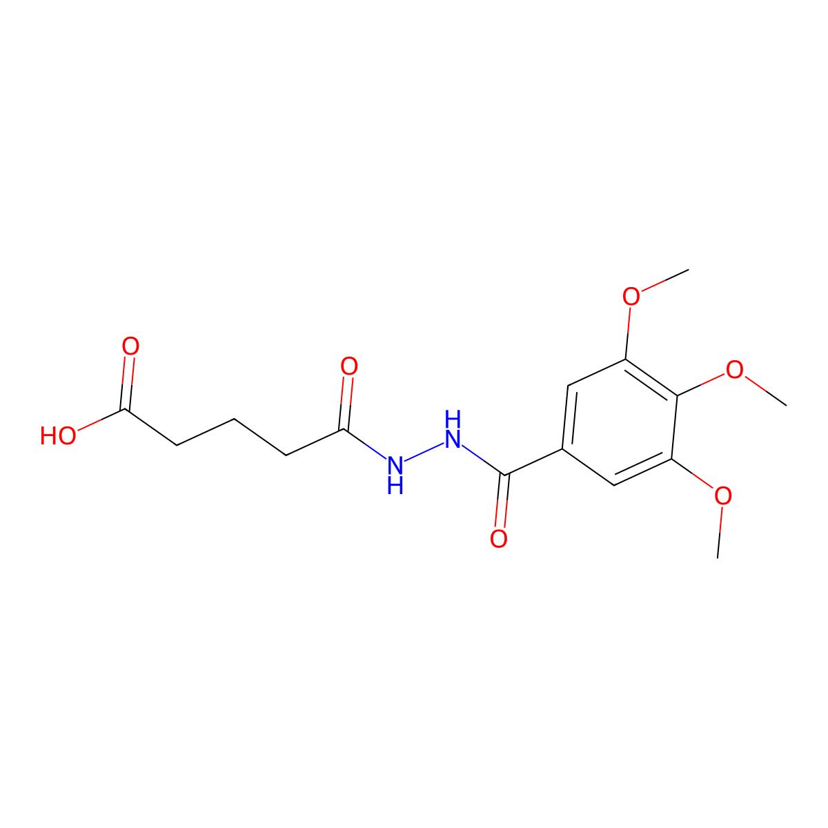 5-Oxo-5-[2-(3,4,5-trimethoxybenzoyl)hydrazinyl]pentanoic acid molecular structure, CAS 524932-38-5