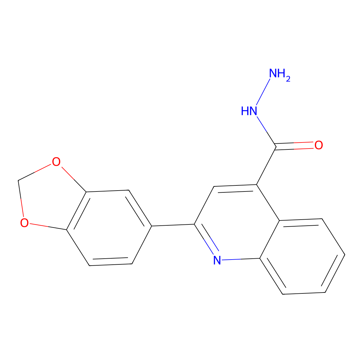 2-(1,3-Benzodioxol-5-yl)quinoline-4-carbohydrazide molecular structure, CAS 524932-89-6