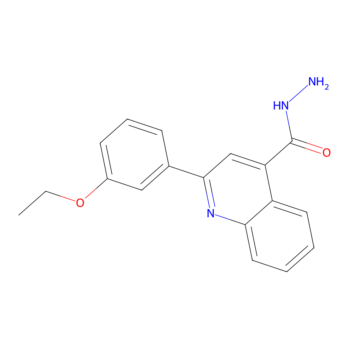 2-(3-Ethoxyphenyl)quinoline-4-carbohydrazide molecular structure, CAS 524932-92-1