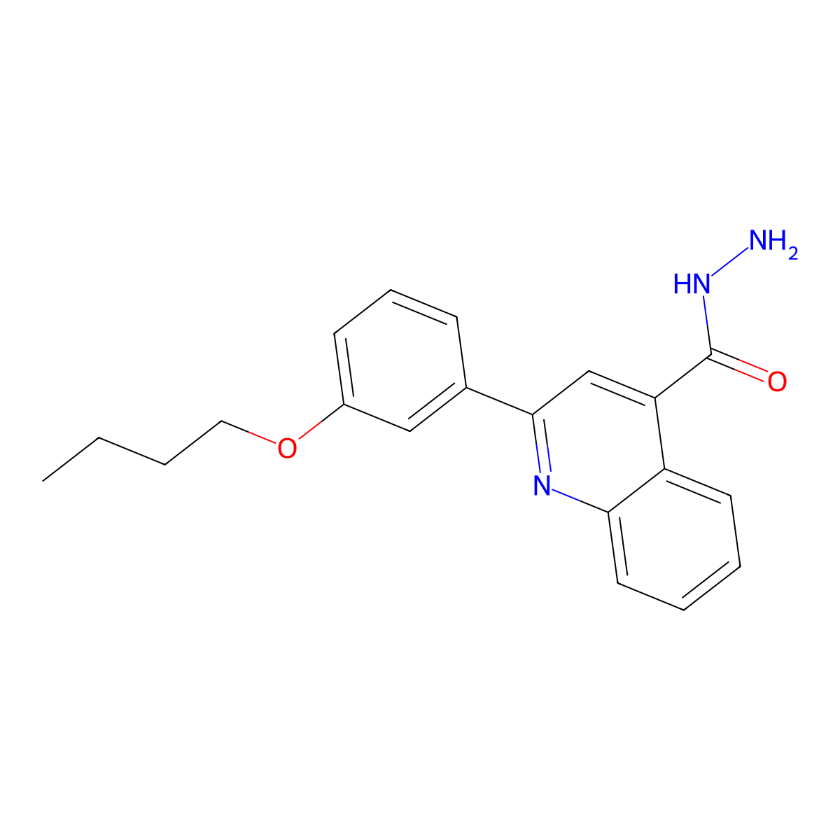 2-(3-Butoxyphenyl)quinoline-4-carbohydrazide molecular structure, CAS 524932-95-4