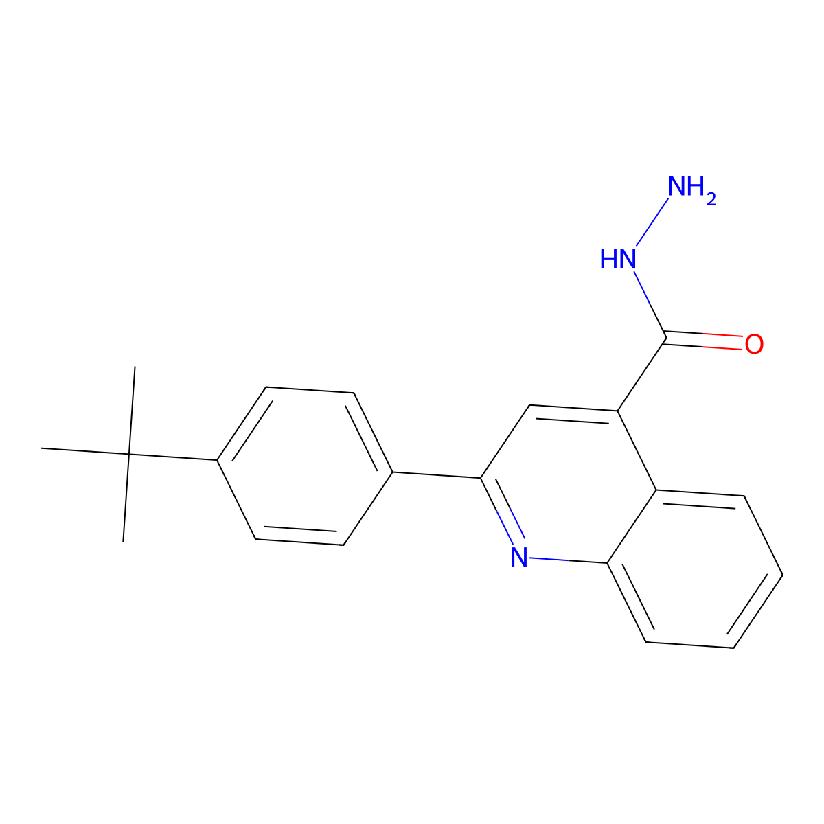 2-(4-Tert-butylphenyl)quinoline-4-carbohydrazide molecular structure, CAS 524933-35-5
