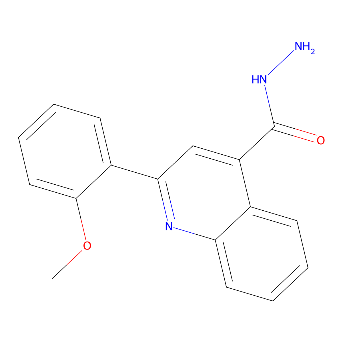 2-(2-Methoxyphenyl)quinoline-4-carbohydrazide molecular structure, CAS 524933-72-0