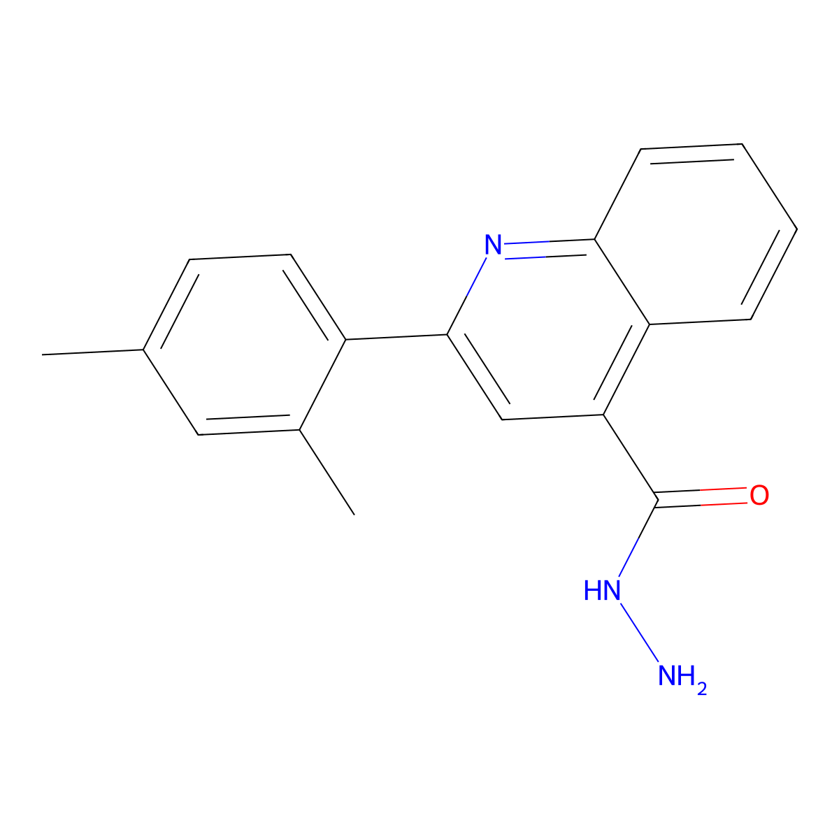 2-(2,4-Dimethylphenyl)quinoline-4-carbohydrazide molecular structure, CAS 524934-05-2