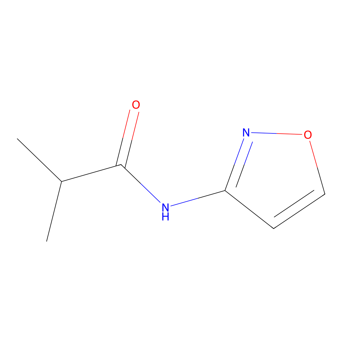 N-(Isoxazol-3-yl)isobutyramide molecular structure, CAS 524934-16-5