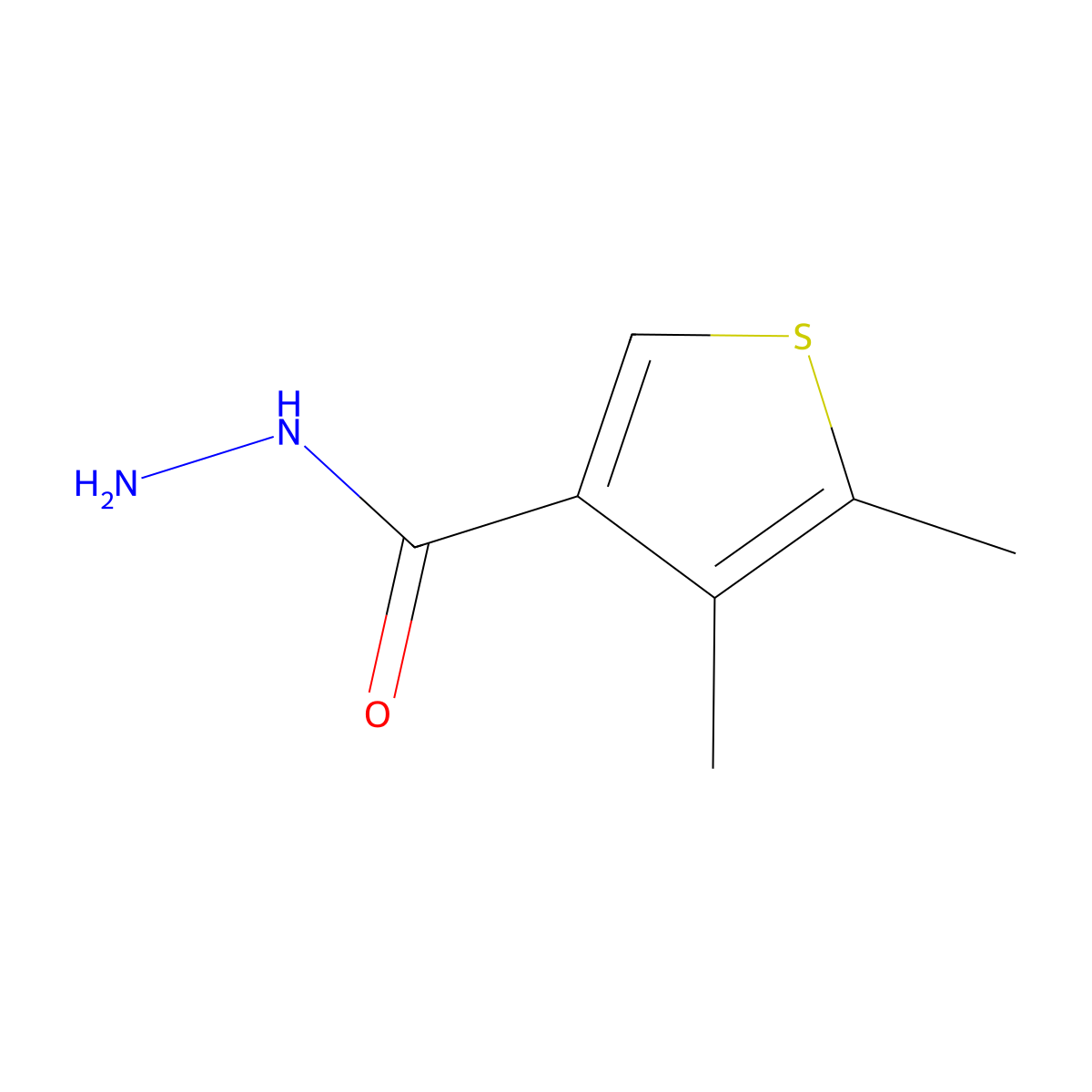 4,5-Dimethylthiophene-3-carbohydrazide molecular structure, CAS 524934-36-9