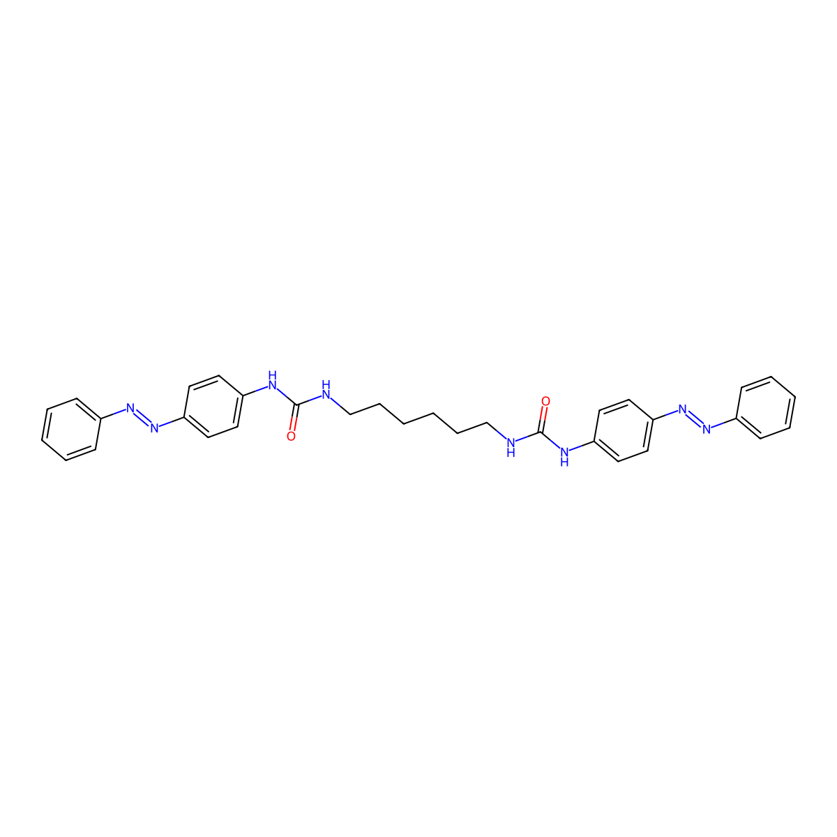 1,1'-hexane-1,6-diylbis(3-{4-[(E)-phenyldiazenyl]phenyl}urea) molecular structure, CAS 524934-55-2