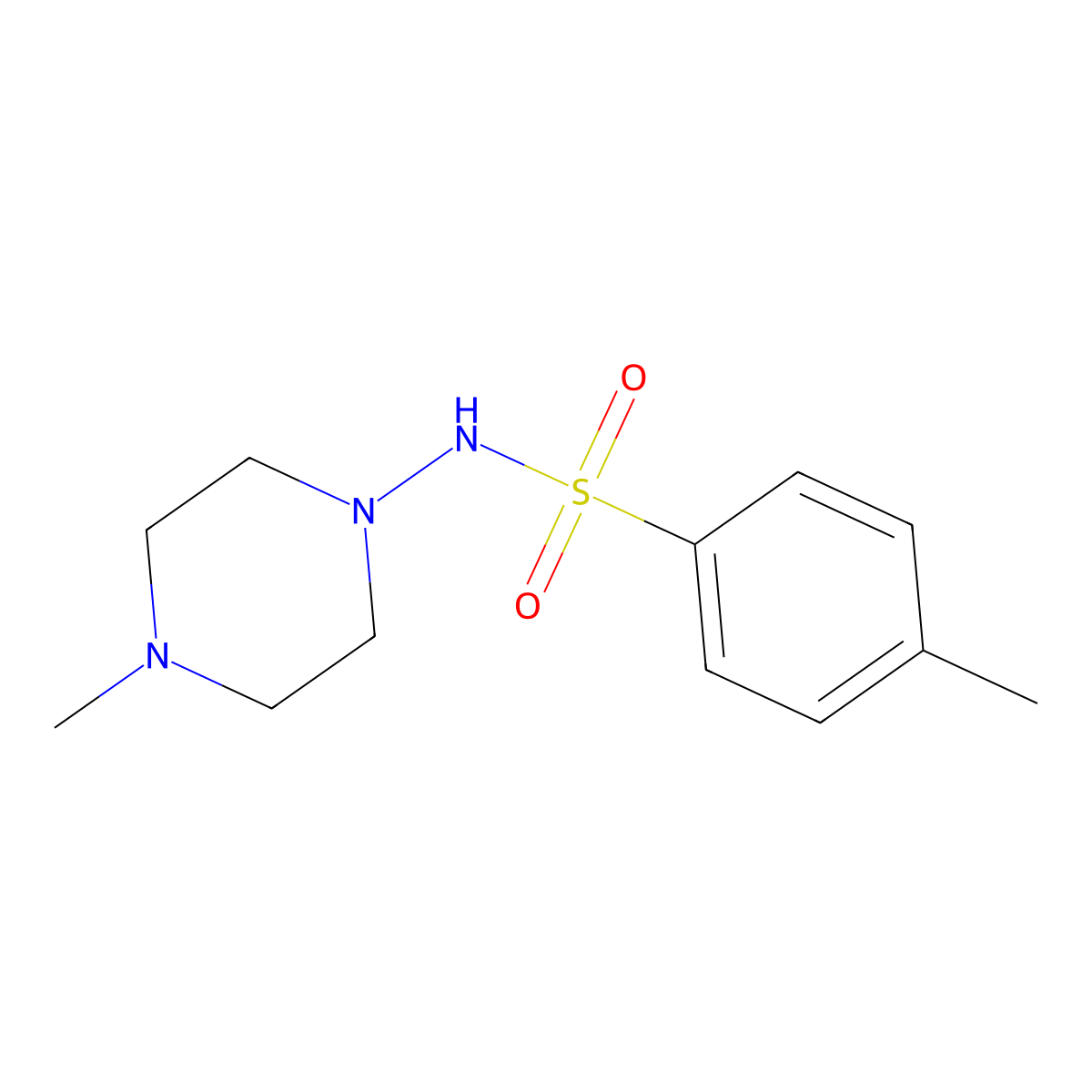 4-methyl-N-(4-methylpiperazin-1-yl)benzenesulfonamide molecular structure, CAS 524935-13-5