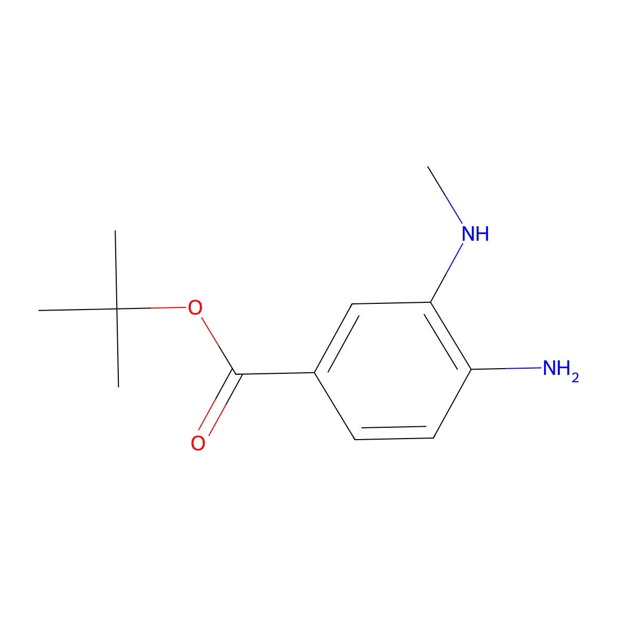 tert-Butyl 4-amino-3-(methylamino)benzoate molecular structure, CAS 524940-54-3