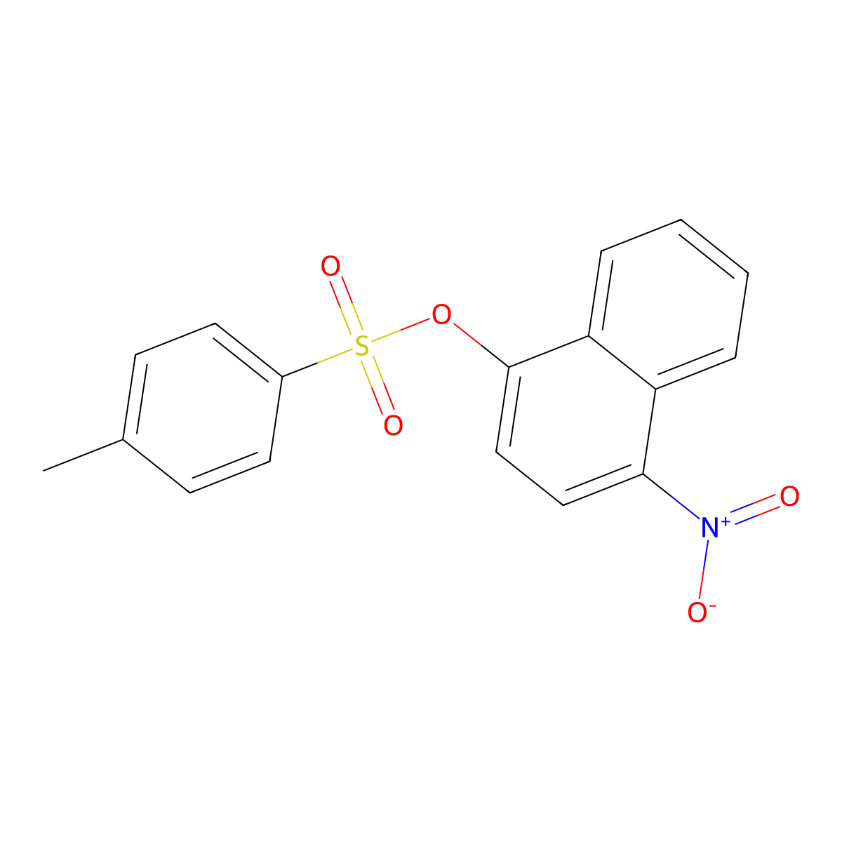 4-Nitronaphthalen-1-yl 4-methylbenzene-1-sulfonate molecular structure, CAS 524948-85-4
