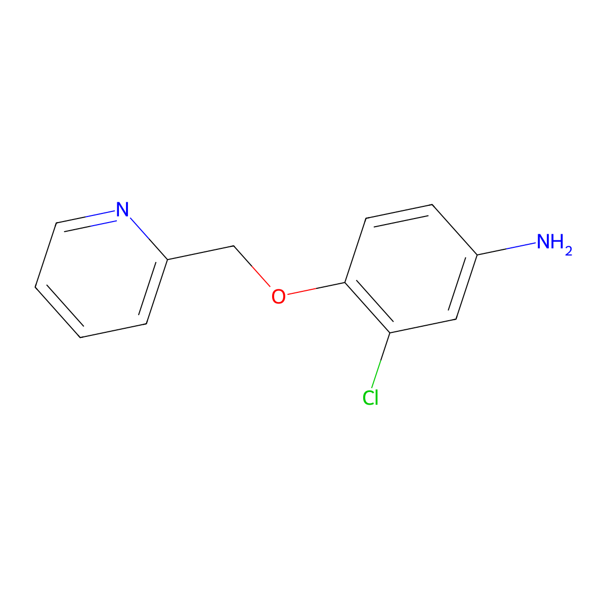 3-Chloro-4-(2-pyridylmethoxy)aniline molecular structure, CAS 524955-09-7
