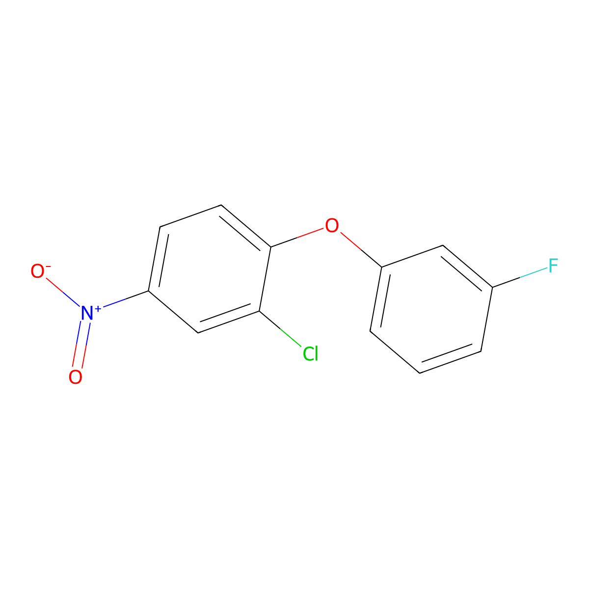 2-Chloro-1-(3-fluorophenoxy)-4-nitrobenzene molecular structure, CAS 524955-77-9