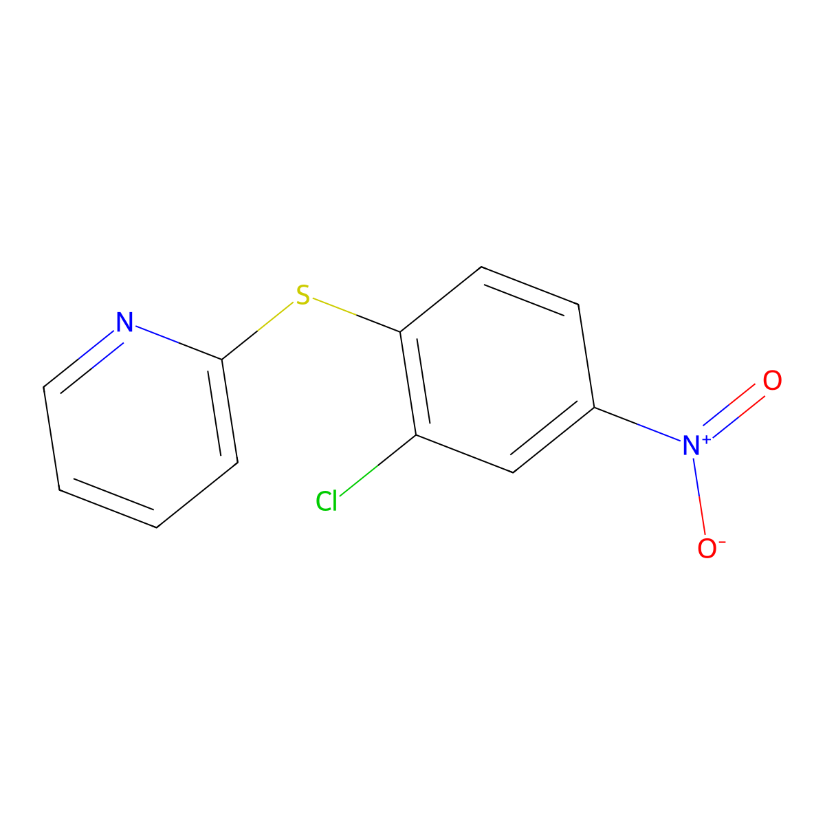 2-[(2-Chloro-4-nitrophenyl)thio]pyridine molecular structure, CAS 524955-87-1