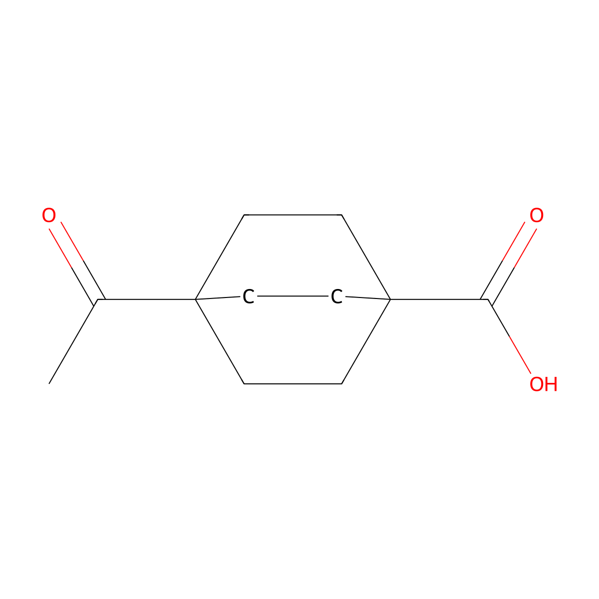 4-Acetylbicyclo[2.2.2]octane-1-carboxylic acid molecular structure, CAS 524961-60-2