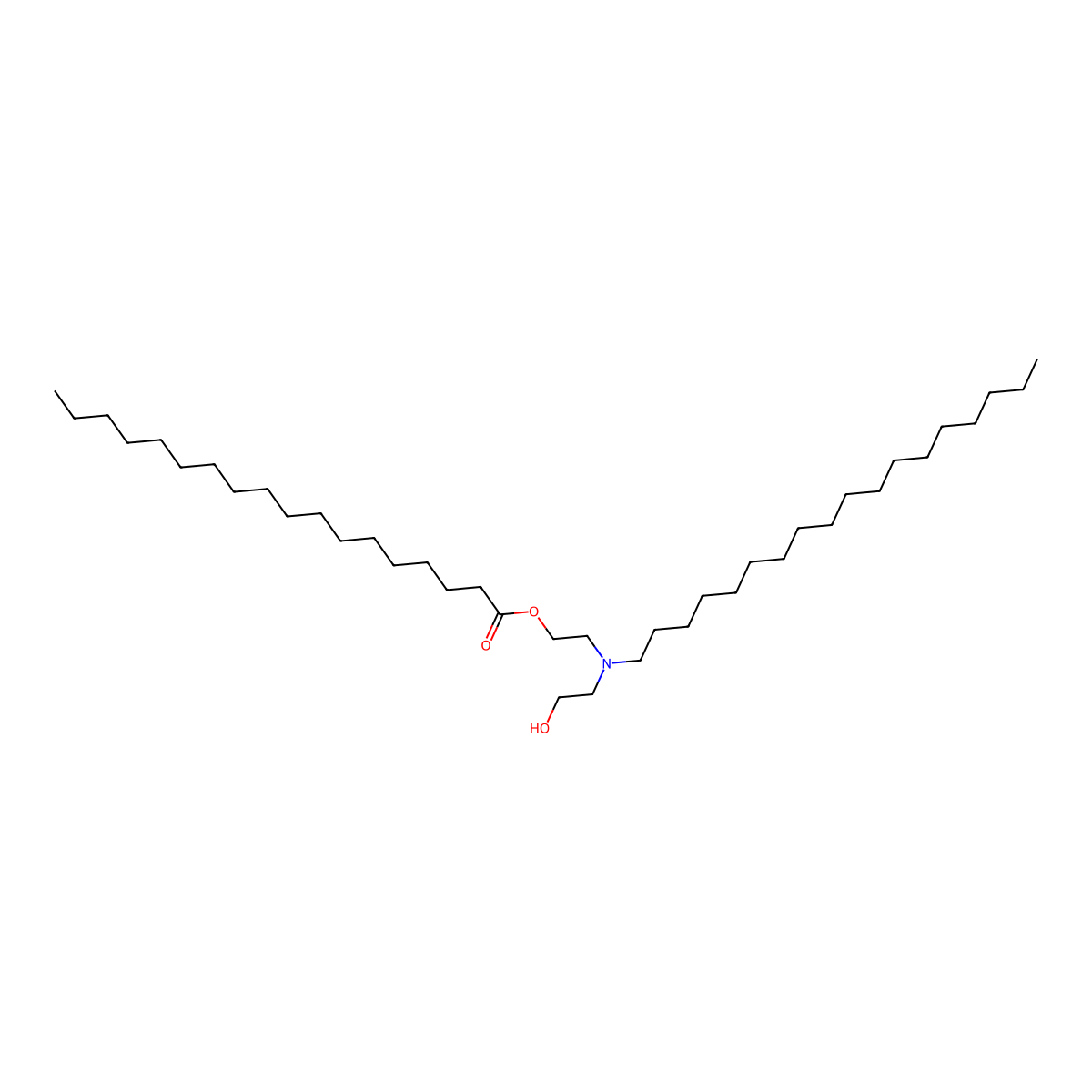 2-((2-Hydroxyethyl)octadecylamino)ethyl stearate molecular structure, CAS 52497-24-2