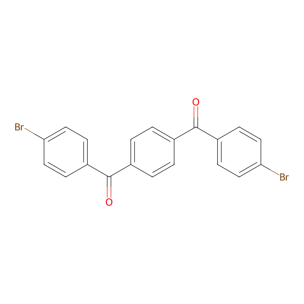[4-(4-Bromobenzoyl)phenyl]-(4-bromophenyl)methanone molecular structure, CAS 52497-29-7