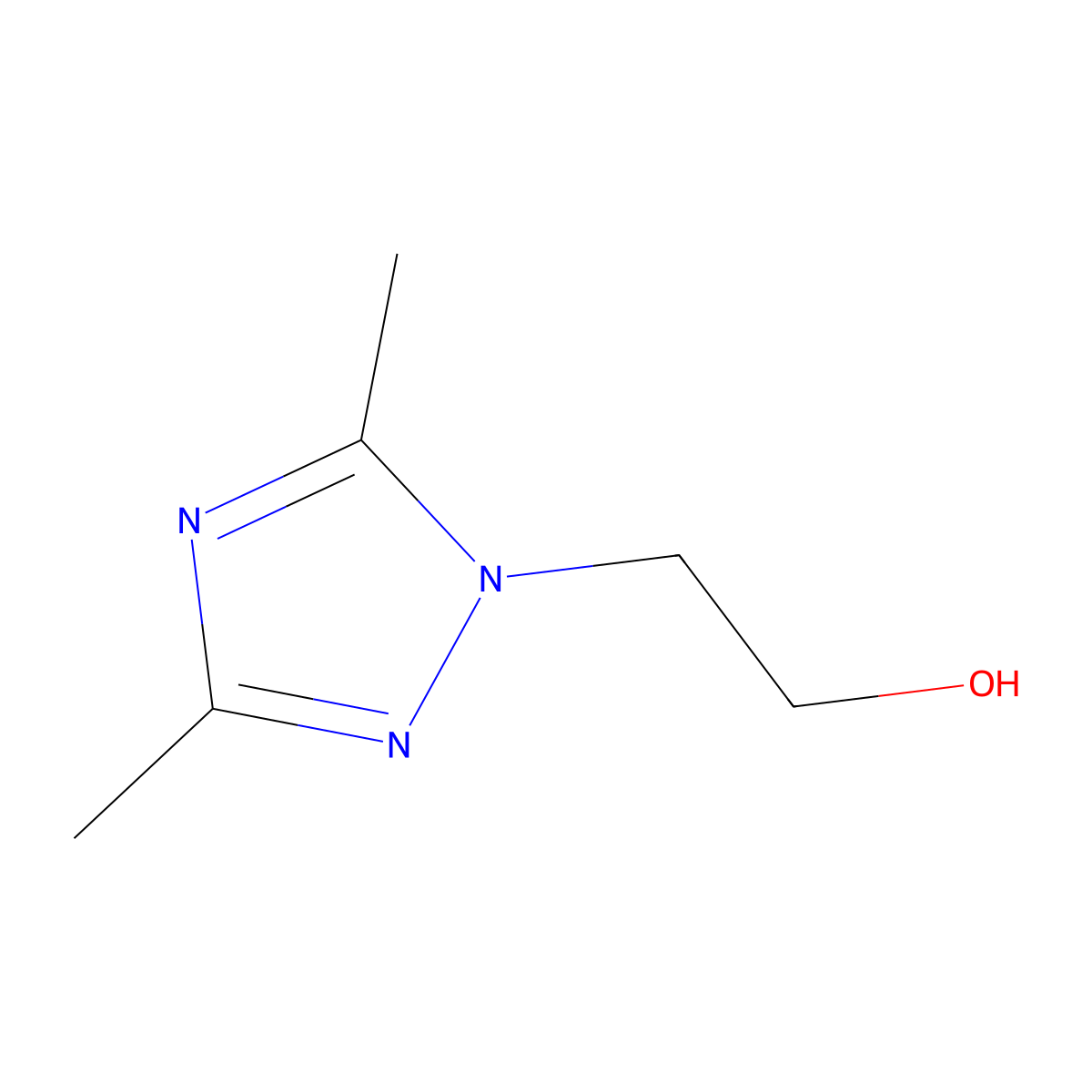 2-(3,5-Dimethyl-1H-1,2,4-triazol-1-yl)ethanol molecular structure, CAS 52497-33-3