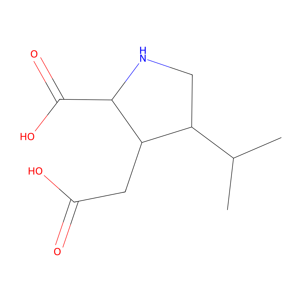 Dihydrokainic acid molecular structure, CAS 52497-36-6