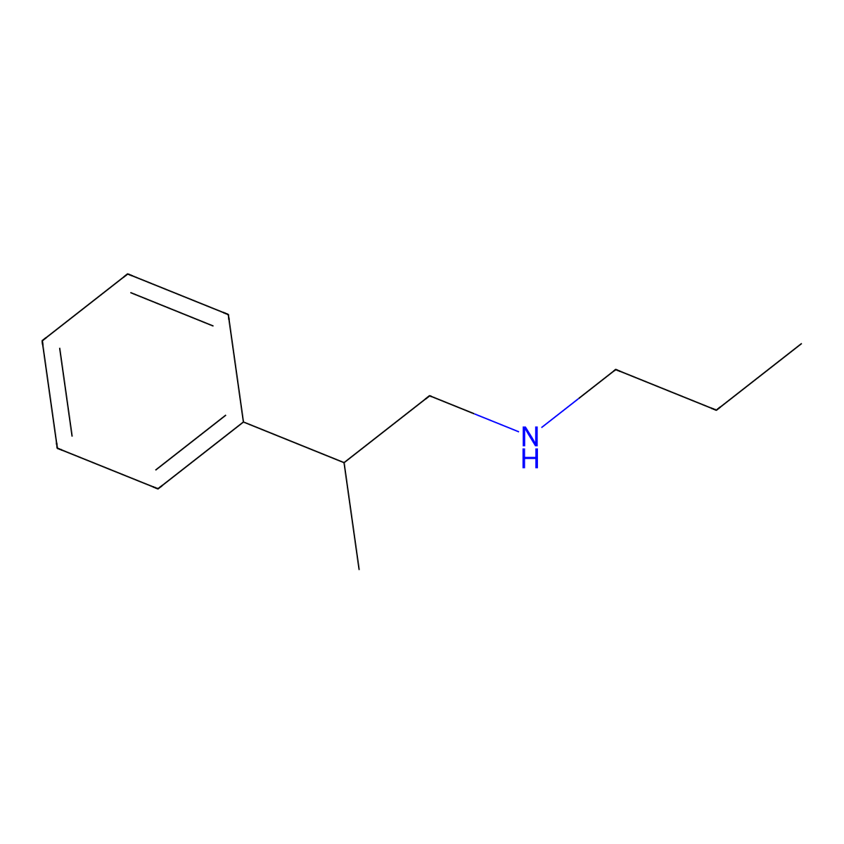 (2-Phenylpropyl)(propyl)amine molecular structure, CAS 52497-70-8