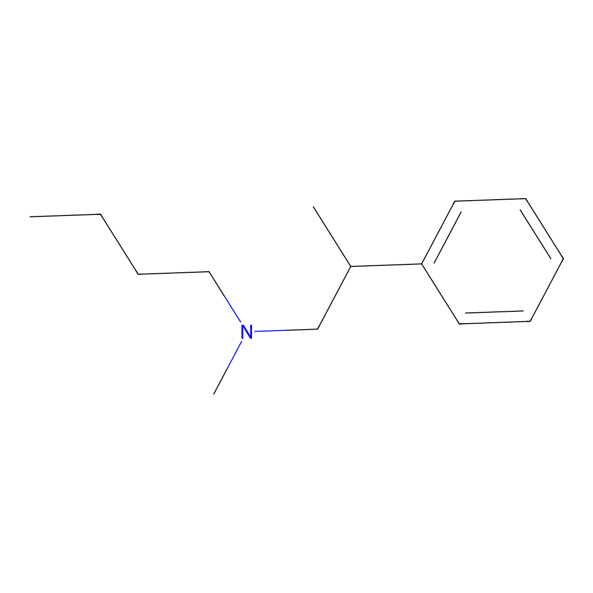 N-methyl-N-(2-phenylpropyl)butan-1-amine molecular structure, CAS 52497-77-5